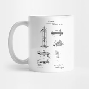 Drill Milling Machine Vintage Patent Hand Drawing Mug